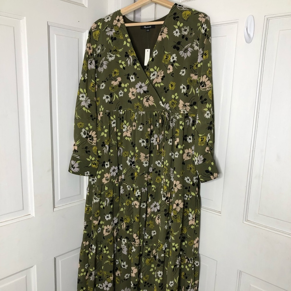 New with tags madewell green & floral dress